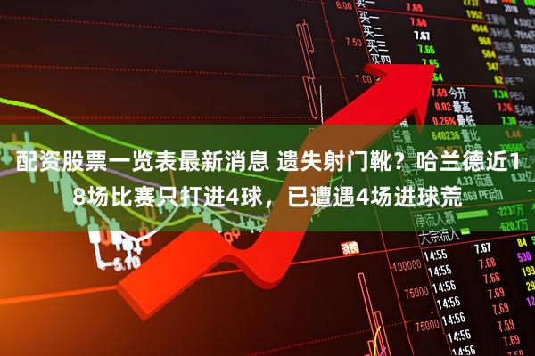 配资股票一览表最新消息 遗失射门靴？哈兰德近18场比赛只打进4球，已遭遇4场进球荒